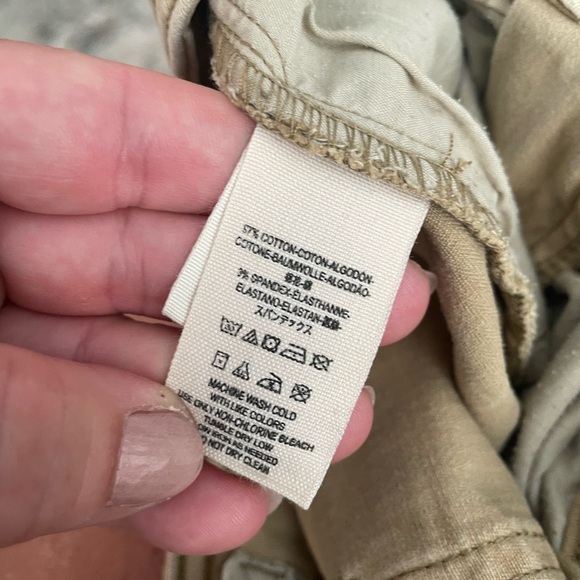 Free People tan trousers with black patches size 4 - Picture 4 of 6